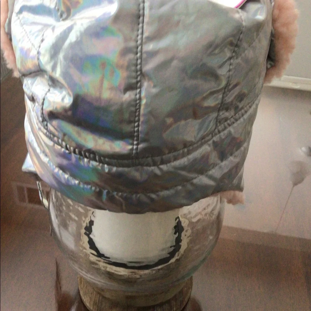 NWT Girls 2-4 Years Fleece & Silver Trapper Warm & Soft Winter Hat